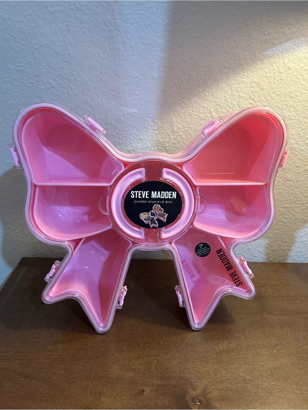 Steve Madden Pink Bow Snack Organizer for Kids